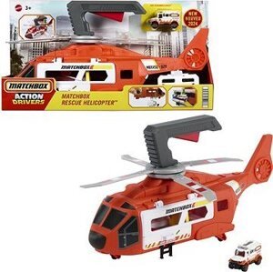 Matchbox Action Drivers Záchranný vrtuľník s angličákom