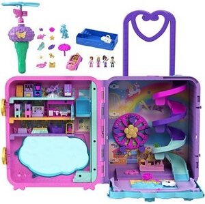 Polly Pocket Prázdninové letovisko v kufríku, 4 pidi bábiky, 25+ doplnkov