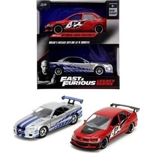 Jada Rýchlo a zbesilo Twin Pack 2006 Mitsubishi Lancer Evo IX + Brianov 2002 Nissan Skyline GTR R34