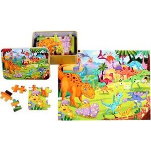 Merco Puzzle Dinosaurus 100 dielikov, multipack 2 balenia