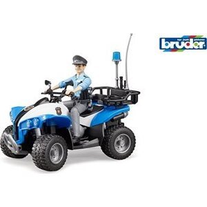 Bruder Pohotovostné vozidlá – policajná štvorkolka Quad s policajtom a príslušenstvom