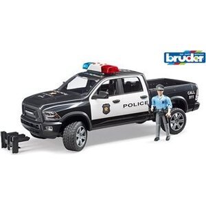 Bruder Konštrukčné vozidlá – policajný pikap RAM 2500 s policiajtom