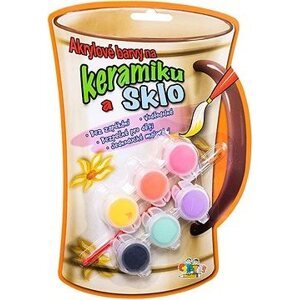 SMT Creatoys Akrylové farby so štetcom na keramiku a sklo