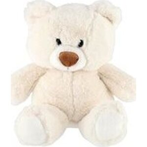 Teddies Medveď sediaci 35 cm, biely