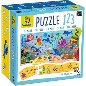 Ludattica Puzzle 123, nauč sa počítať, More, 25 dielikov