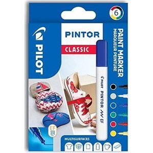 Akrylový popisovač Pilot Pintor, Extra Fine, sada 6 ks, Classic