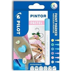 Akrylový popisovač Pilot Pintor, Extra Fine, sada 6 ks, Pastel