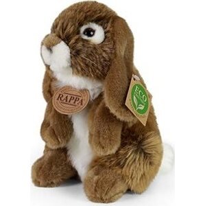 RAPPA Plyšový zajačik hnedý stojaci 18 cm, Eco-Friendly