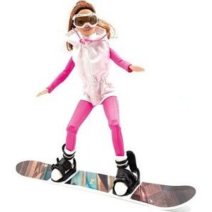 Jägerndorfer Snowboardařka Winterpuppe Snowboard 28 cm