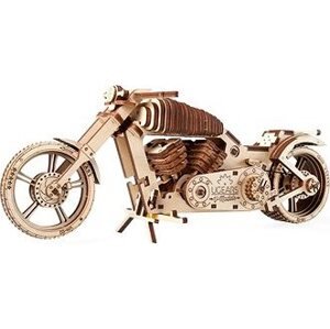 Ugears 3D drevené mechanické puzzle VM-02 Motorka (chopper)