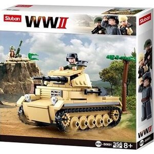 Sluban WWII M38-B0691 Nemecký tank Panzer II
