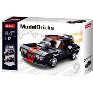 Sluban Model Bricks M38-B1085 Čierne pouličné vozidlo 2 v 1