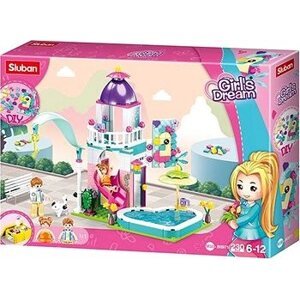 Sluban Girls Dream M38-B0971 Domček so šmykľavkou do bazéna
