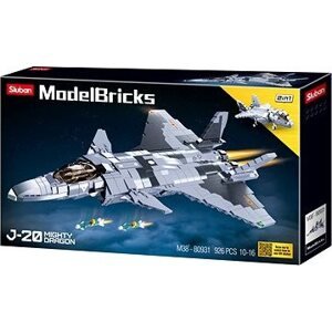Sluban Model Bricks M38-B0931 Stíhacie lietadlo J-20 Mighty Dragon 2 v 1