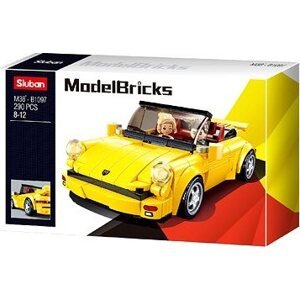 Sluban Model Bricks M38-B1097 Nemecký žltý športový automobil