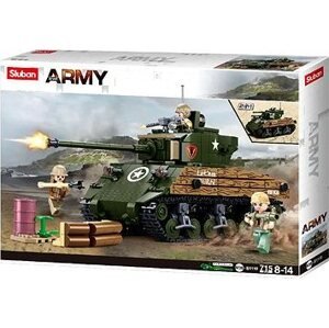 Sluban WWII M38-B1110 M4A3 (76 W) Americký stredný tank 2 v 1
