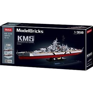 Sluban Model Bricks M38-B1102 Bojová loď Bismarck 2v1 1 : 350