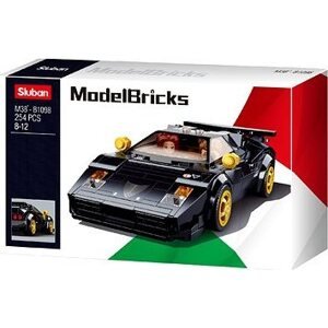 Sluban Model Bricks M38-B1098 Italský černý sportovní vůz