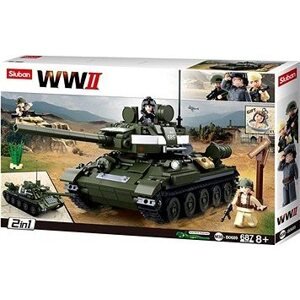 Sluban WWII M38-B0689 Sovietsky tank T-34 alebo T85 – 2 v 1