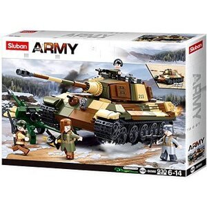 Sluban WWII M38-B0980 Nemecký ťažký tank Panzer VI alebo Tiger II 2 v 1
