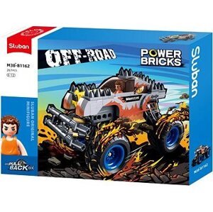Sluban Power Bricks M38-B1162 Naťahovací Strieborný ohnivák Off-road Monster