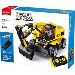 Sluban Power Bricks M38-B1155 R/C Kolesové rýpadlo E7 na diaľkové ovládanie