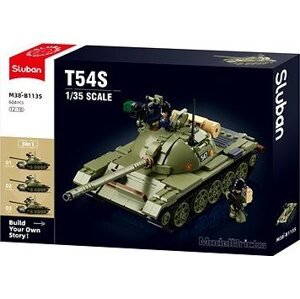 Sluban Army Model Bricks M38-B1135 Stredný Tank T54S 3 v 1