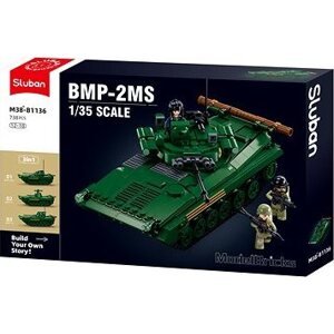 Sluban Army Model Bricks M38-B1136 Pechotné bojové vozidlo BMP 3 v 1