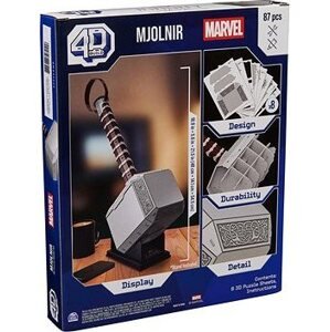 4D Build Puzzle Marvel Thorovo kladivo 3D