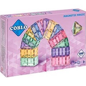 Coblo Magnetická stavebnica 100 dielov – Pastel