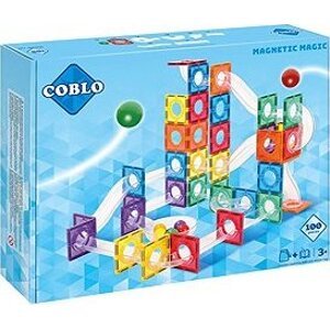 Coblo Magnetická stavebnica – guľôčková dráha – 100 dielov – Classic