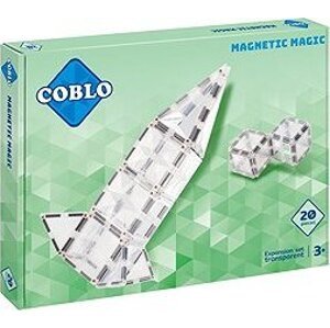 Coblo Magnetická stavebnica 20 dielov – priehľadná