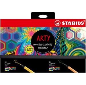 STABILO ARTY – 68 ks – jemné linery a prémiové vláknové fixky