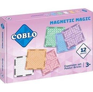 Coblo Magnetická stavebnica Brick 12 dielov – Pastel