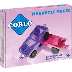 Coblo Magnetická stavebnica podvozok pre autá – 2 ks PASTEL