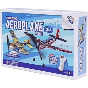 PLAYSTEM 3 in 1 Rubberband Airplane Set