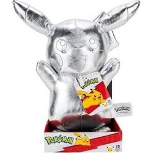 Jazwares Pokémon 25. výročí stříbrný Pikachu plyšák 30 cm
