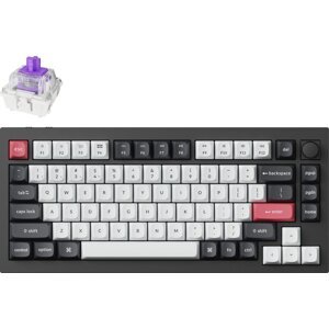 Keychron Q1 HE Swappable RGB Backlight Nebula Switch Knob Version – Black, US
