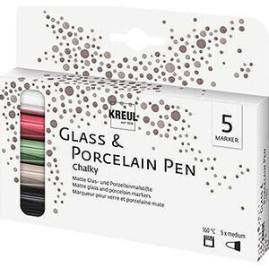 KREUL na porcelán a sklo, sada CHALKY, 5 farieb