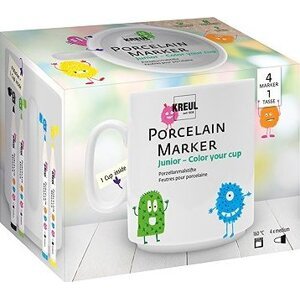 KREUL Porcelain Marker medium Junior Set Vyfarbite si šálku