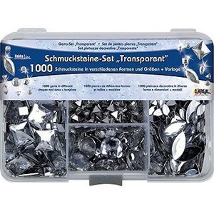 KREUL štrasové kamienky priehľadné – súprava 1000 ks