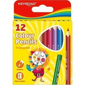 KEYROAD trojhranné polovičné 12 farieb