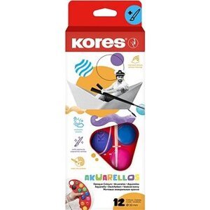 KORES AKUARELLOS 30 mm 12 farieb + štetec