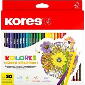 KORES KOLORES Mandalas pre antistresové omaľovanky 50 farieb