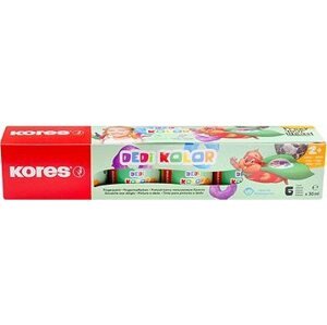 KORES DEDI KOLOR prstové farby, 6 farieb po 30 ml
