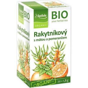 Apotheke BIO Čaj Rakytníkový s mätou a pomarančom 20× 1,8 g