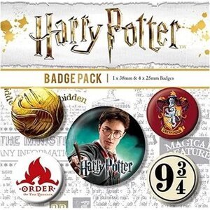Harry Potter: Gryffindor Crest - set 5 odznaků