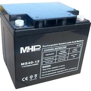 MHPower MS40-12 olovený akumulátor AGM 12 V/40 Ah, Terminál T1 - M6; MS40-12