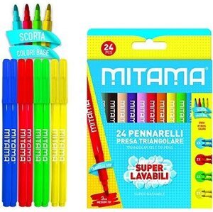MITAMA umývateľné, 3 mm, trojhranné – sada 24 ks