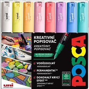 UNI Posca 1M 8 ks pastelové